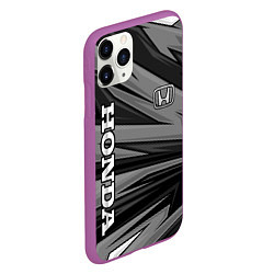 Чехол iPhone 11 Pro матовый Honda - монохромный спортивный, цвет: 3D-фиолетовый — фото 2