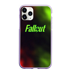 Чехол iPhone 11 Pro матовый Fallout fire gradient, цвет: 3D-светло-сиреневый