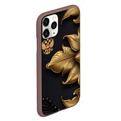 Чехол iPhone 11 Pro матовый Золотой герб России, цвет: 3D-коричневый — фото 2