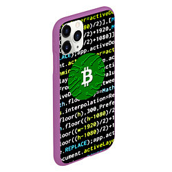 Чехол iPhone 11 Pro матовый Bitcoin сатоши, цвет: 3D-фиолетовый — фото 2