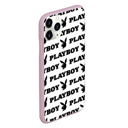 Чехол iPhone 11 Pro матовый Playboy rabbit, цвет: 3D-розовый — фото 2