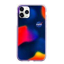 Чехол iPhone 11 Pro матовый Nasa gradient sportcolor, цвет: 3D-светло-сиреневый