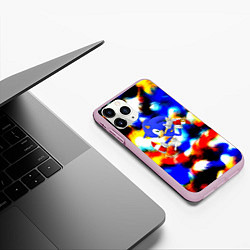 Чехол iPhone 11 Pro матовый Sonic colors, цвет: 3D-розовый — фото 2