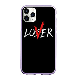 Чехол iPhone 11 Pro матовый Lover loser, цвет: 3D-светло-сиреневый