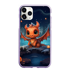 Чехол iPhone 11 Pro матовый Ледяной властелин дракон, цвет: 3D-светло-сиреневый