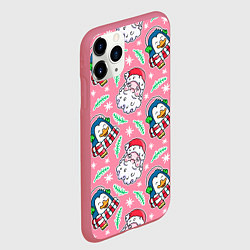 Чехол iPhone 11 Pro матовый Персонажи новогодние, цвет: 3D-малиновый — фото 2
