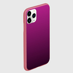 Чехол iPhone 11 Pro матовый Вишневый и черный градиент, цвет: 3D-малиновый — фото 2