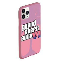 Чехол iPhone 11 Pro матовый GTA 6 pink, цвет: 3D-малиновый — фото 2