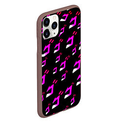 Чехол iPhone 11 Pro матовый JoJos Bizarre neon pattern logo, цвет: 3D-коричневый — фото 2