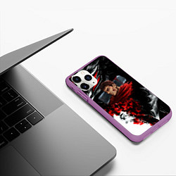 Чехол iPhone 11 Pro матовый Berserk anime logo, цвет: 3D-фиолетовый — фото 2