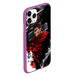 Чехол iPhone 11 Pro матовый Berserk anime logo, цвет: 3D-фиолетовый — фото 2