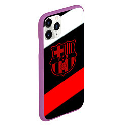Чехол iPhone 11 Pro матовый Barcelona stripes sport, цвет: 3D-фиолетовый — фото 2