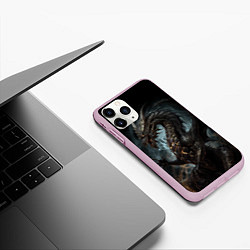Чехол iPhone 11 Pro матовый Фэнтази дракон символ 2024, цвет: 3D-розовый — фото 2