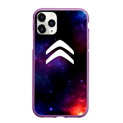 Чехол iPhone 11 Pro матовый Citroen space, цвет: 3D-фиолетовый