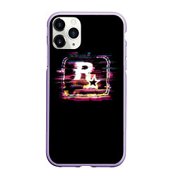 Чехол iPhone 11 Pro матовый Rockstar noise, цвет: 3D-светло-сиреневый