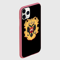 Чехол iPhone 11 Pro матовый Имперский герб символкика, цвет: 3D-малиновый — фото 2