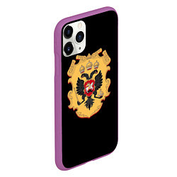 Чехол iPhone 11 Pro матовый Имперский герб символкика, цвет: 3D-фиолетовый — фото 2