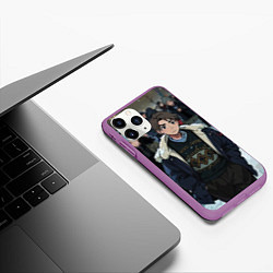 Чехол iPhone 11 Pro матовый Слово пацана Вова арт аниме, цвет: 3D-фиолетовый — фото 2