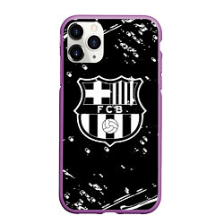 Чехол iPhone 11 Pro матовый Barcelona белые краски спорт, цвет: 3D-фиолетовый