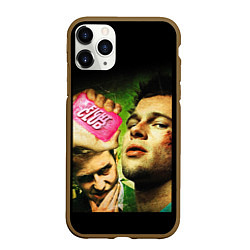 Чехол iPhone 11 Pro матовый Fight club - бойцовский клуб, цвет: 3D-коричневый