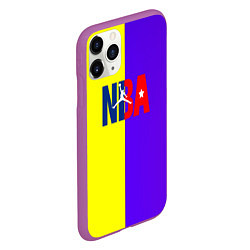 Чехол iPhone 11 Pro матовый NBA sport полосы, цвет: 3D-фиолетовый — фото 2