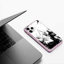 Чехол iPhone 11 Pro матовый Assassins Creed fire, цвет: 3D-розовый — фото 2