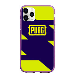Чехол iPhone 11 Pro матовый PUBG geomatry cybersport, цвет: 3D-фиолетовый