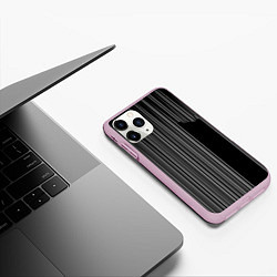 Чехол iPhone 11 Pro матовый Visual zebra stripes, цвет: 3D-розовый — фото 2