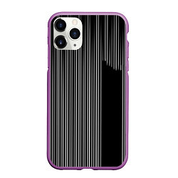 Чехол iPhone 11 Pro матовый Visual zebra stripes, цвет: 3D-фиолетовый