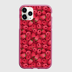 Чехол iPhone 11 Pro матовый Малина ягода, цвет: 3D-малиновый
