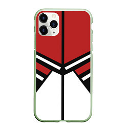Чехол iPhone 11 Pro матовый Советский спорт с полосами, цвет: 3D-салатовый