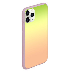 Чехол iPhone 11 Pro матовый Персиково-салатный градиент, цвет: 3D-розовый — фото 2