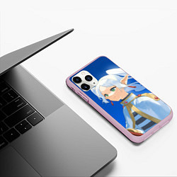 Чехол iPhone 11 Pro матовый Sousou no Frieren smile, цвет: 3D-розовый — фото 2