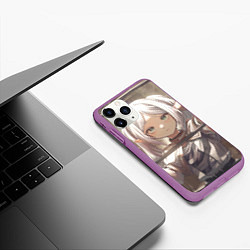 Чехол iPhone 11 Pro матовый Sousou no Frieren books, цвет: 3D-фиолетовый — фото 2