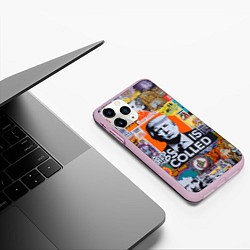 Чехол iPhone 11 Pro матовый Donald Trump - american сollage, цвет: 3D-розовый — фото 2