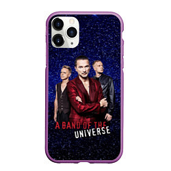 Чехол iPhone 11 Pro матовый Depeche Mode - A universe band, цвет: 3D-фиолетовый