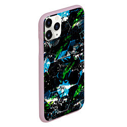 Чехол iPhone 11 Pro матовый Футбол паттерны, цвет: 3D-розовый — фото 2
