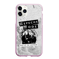 Чехол iPhone 11 Pro матовый Depeche Mode - Touring the universe группа, цвет: 3D-розовый