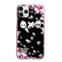 Чехол iPhone 11 Pro матовый Love Death Robots serial, цвет: 3D-розовый