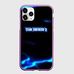 Чехол iPhone 11 Pro матовый Team Fortress storm electo, цвет: 3D-фиолетовый