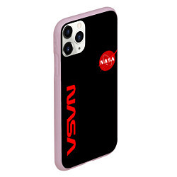 Чехол iPhone 11 Pro матовый NASA космос, цвет: 3D-розовый — фото 2