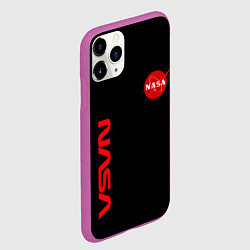 Чехол iPhone 11 Pro матовый NASA космос, цвет: 3D-фиолетовый — фото 2