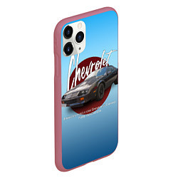 Чехол iPhone 11 Pro матовый Американский маслкар Chevrolet Camaro третьего пок, цвет: 3D-малиновый — фото 2