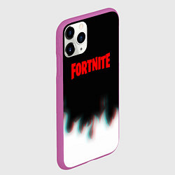Чехол iPhone 11 Pro матовый Fortnite flame glitch, цвет: 3D-фиолетовый — фото 2