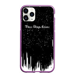 Чехол iPhone 11 Pro матовый Three days grace rock band, цвет: 3D-фиолетовый