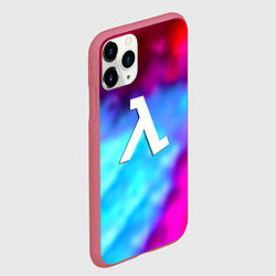 Чехол iPhone 11 Pro матовый Half-life gradient neon city 17, цвет: 3D-малиновый — фото 2
