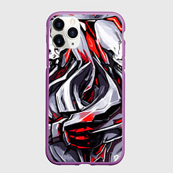 Чехол iPhone 11 Pro матовый Стальные черепа, цвет: 3D-фиолетовый