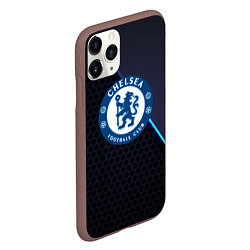 Чехол iPhone 11 Pro матовый Chelsea carbon sport, цвет: 3D-коричневый — фото 2