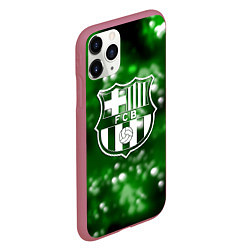 Чехол iPhone 11 Pro матовый Barcelona боке текстура поле, цвет: 3D-малиновый — фото 2