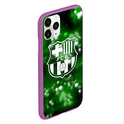 Чехол iPhone 11 Pro матовый Barcelona боке текстура поле, цвет: 3D-фиолетовый — фото 2